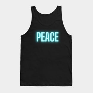 peace blue glowing design Tank Top